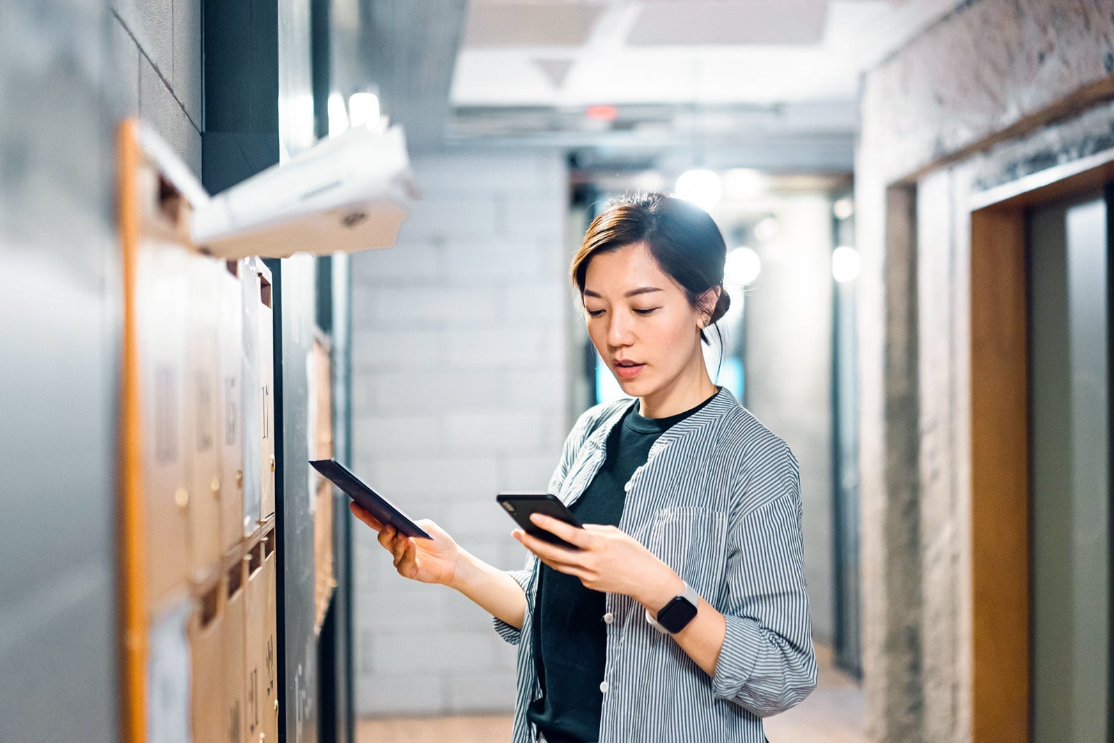 Woman with mail