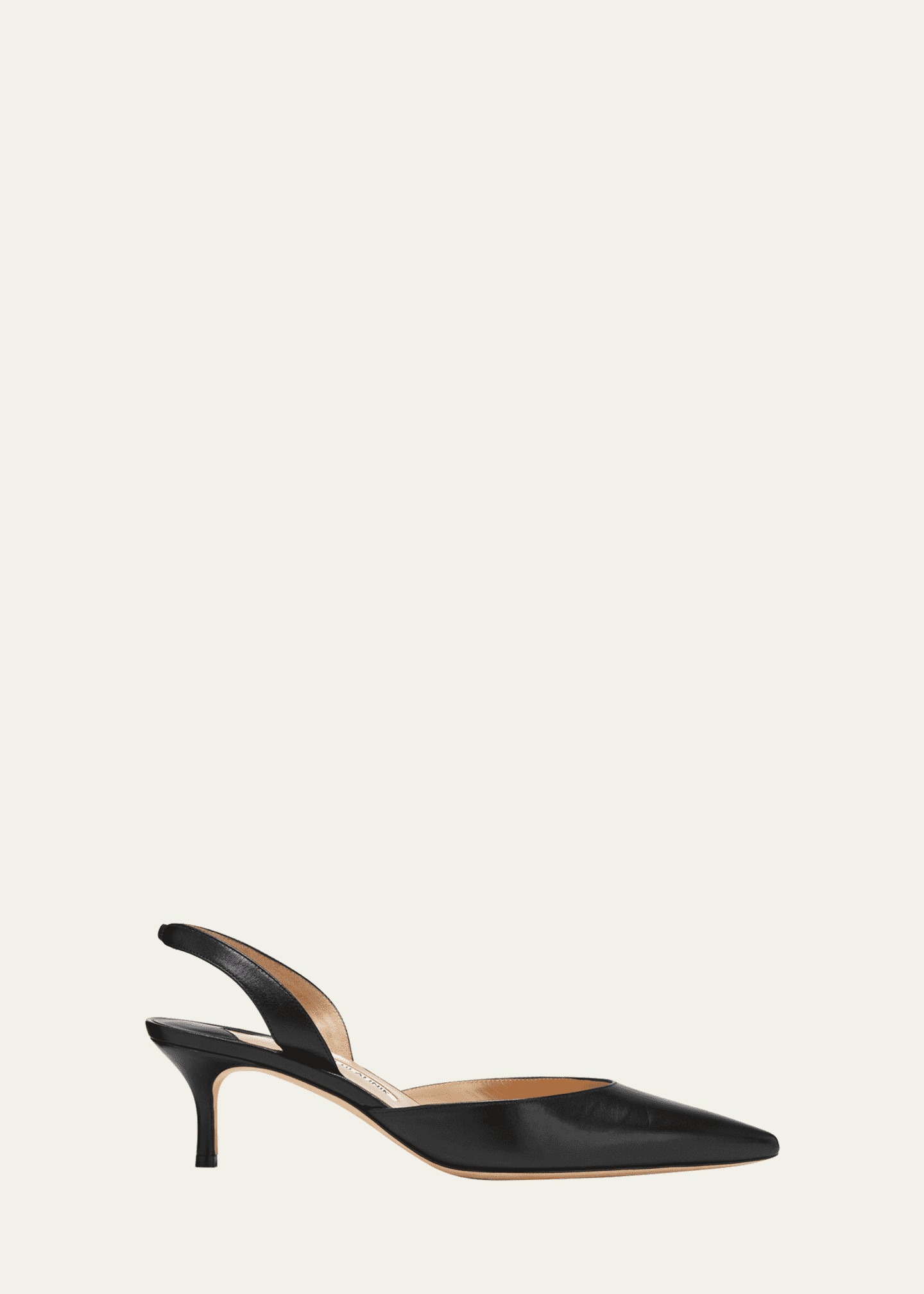 Manolo Blahnik, sepatu hak datar berbahan kulit Carolyne