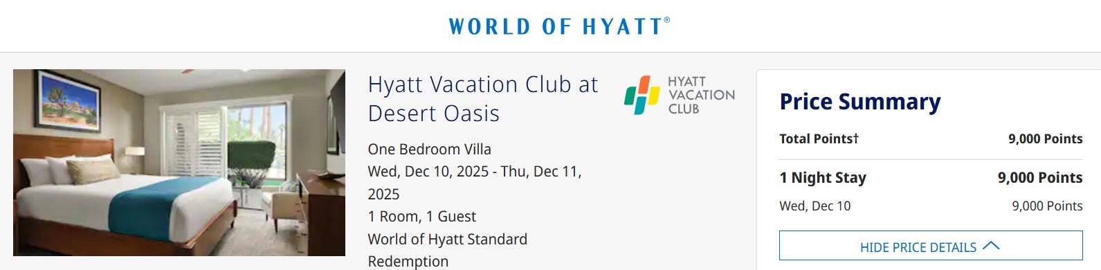 Reservasi Penghargaan Hyatt Vacation Club