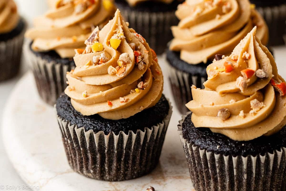 Cupcake Cokelat Hitam dengan Frosting Selai Kacang Krim

 – Beragampengetahuan