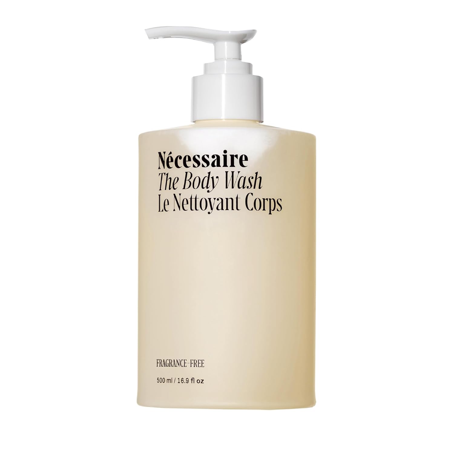 Nécessaire the Body Wash bebas pewangi. Krim Mandi Alami untuk Wanita + Pria Membersihkan Hambatan Pembersih Gel Multi-Ceramide 16,9 ons.