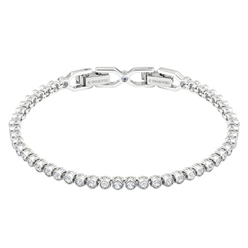 Gelang Koleksi Emily Swarovski untuk wanita Kristal bening cemerlang dengan lapisan rhodium.