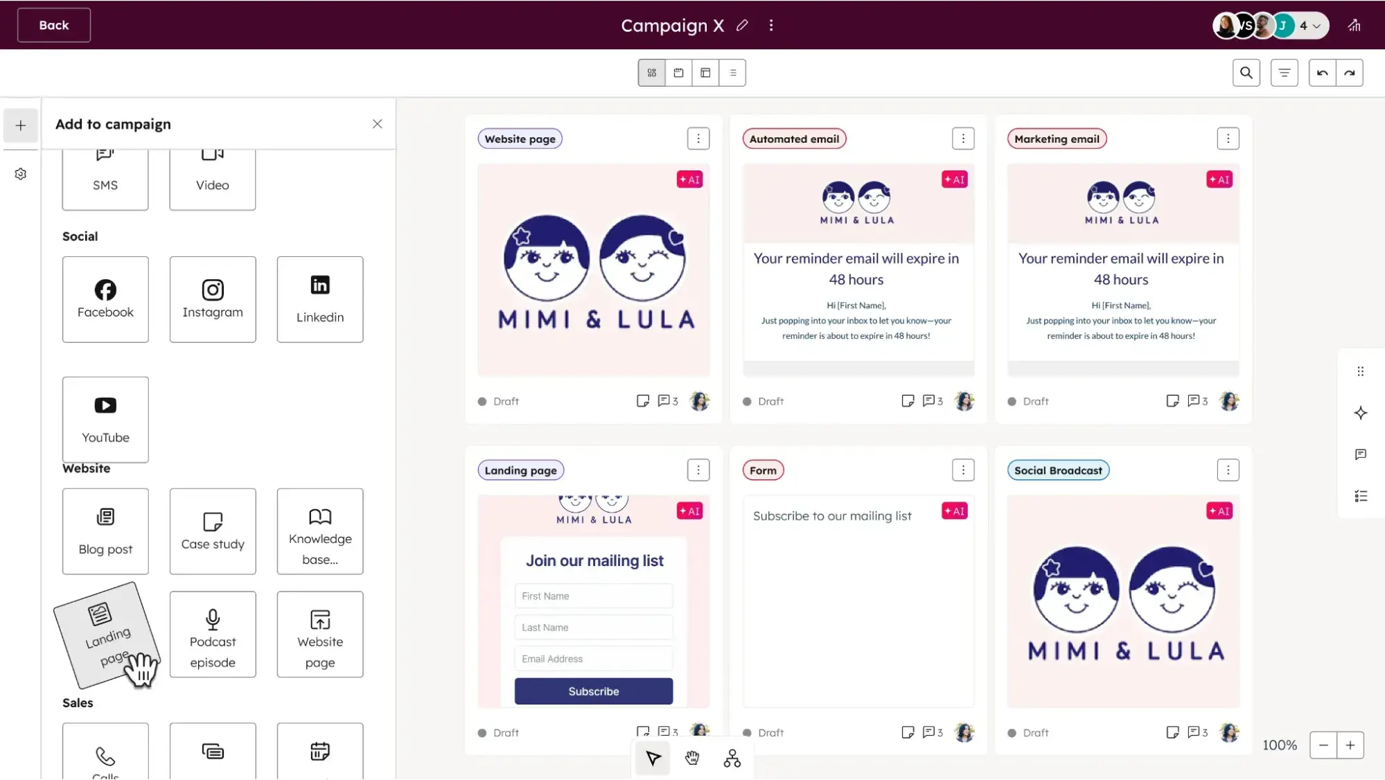 a screenshot of beragampengetahuan’s newsletter builder, highlighting an example of a loop marketing stage in practice