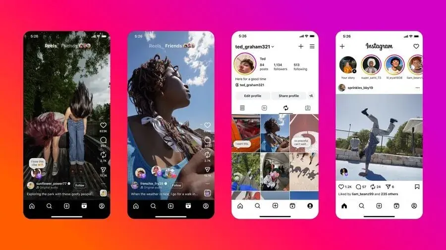 a screenshot of instagram’s user interface, highlighting loop marketing in practice