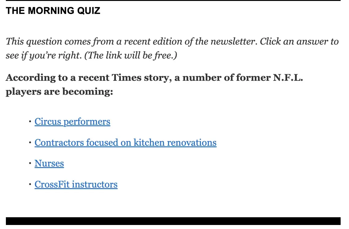 future of newsletters, link-based poll