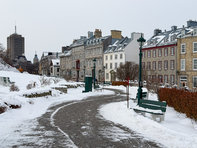 winter streets in Quebec City, Canada
