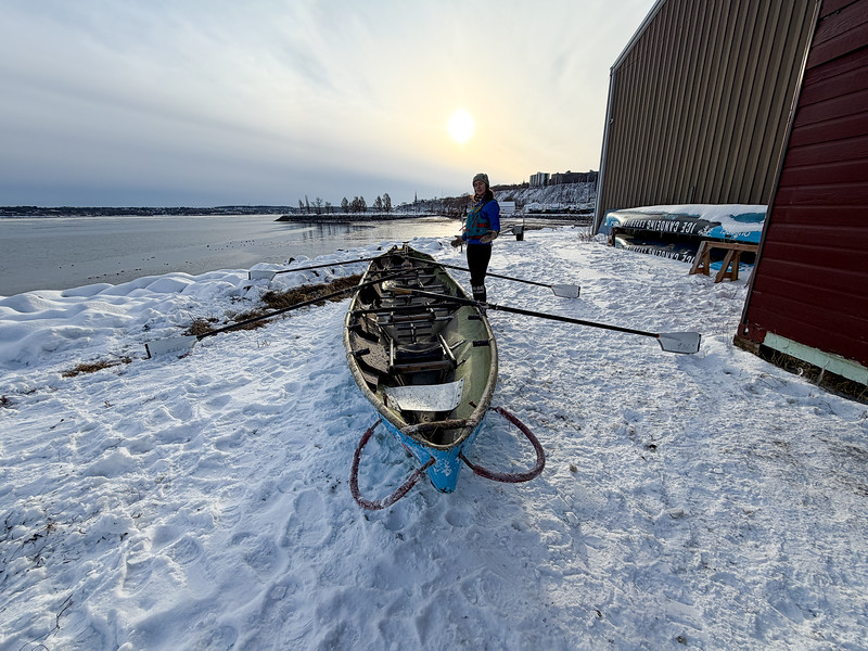 Ice canoeing in Quebec City
