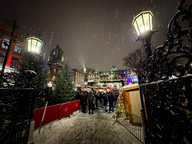 Quebec City German Christmas Markets in Canada during winter