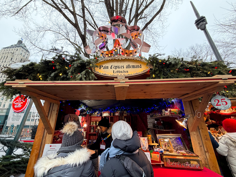 Traditional Lebkuchen stand at the Quebec City German Christmas Markets