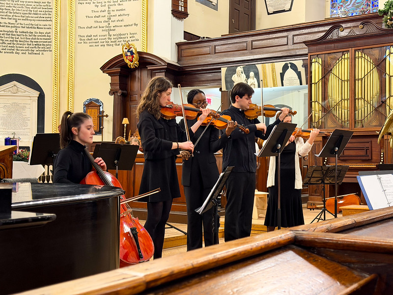 Christmas concert inside a church in Old Quebec City