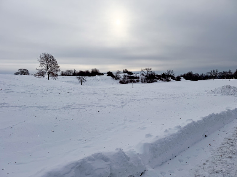 Plains of Abraham in Quebec City during winter