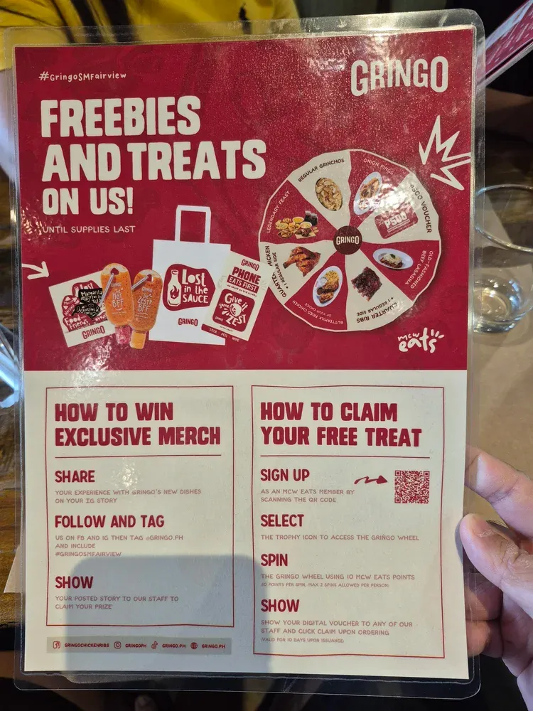 Ada promosi yang sedang berlangsung di Restoran Gringo ketika kami pergi ke sana