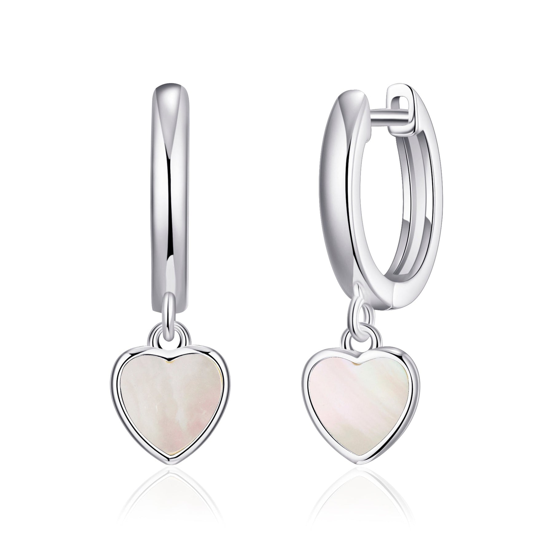 Anting berbentuk hati dengan hiasan mutiara 446842