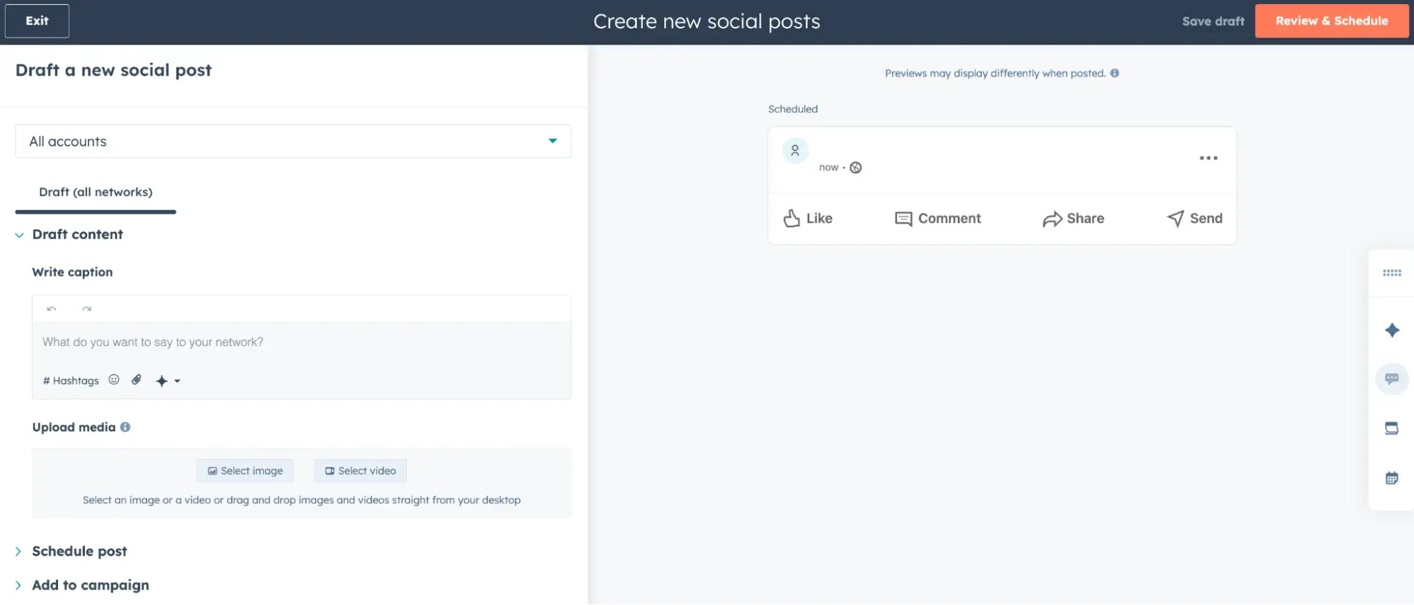 social media scheduler screenshot from beragampengetahuan
