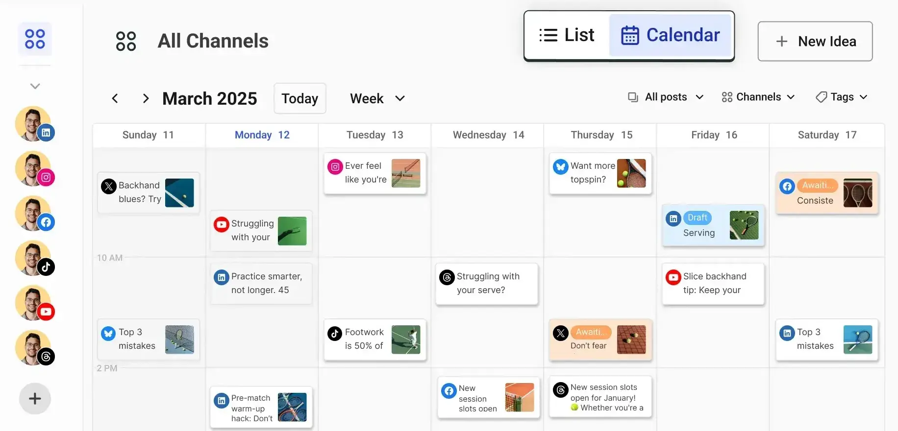 social media scheduler screenshot from beragampengetahuan