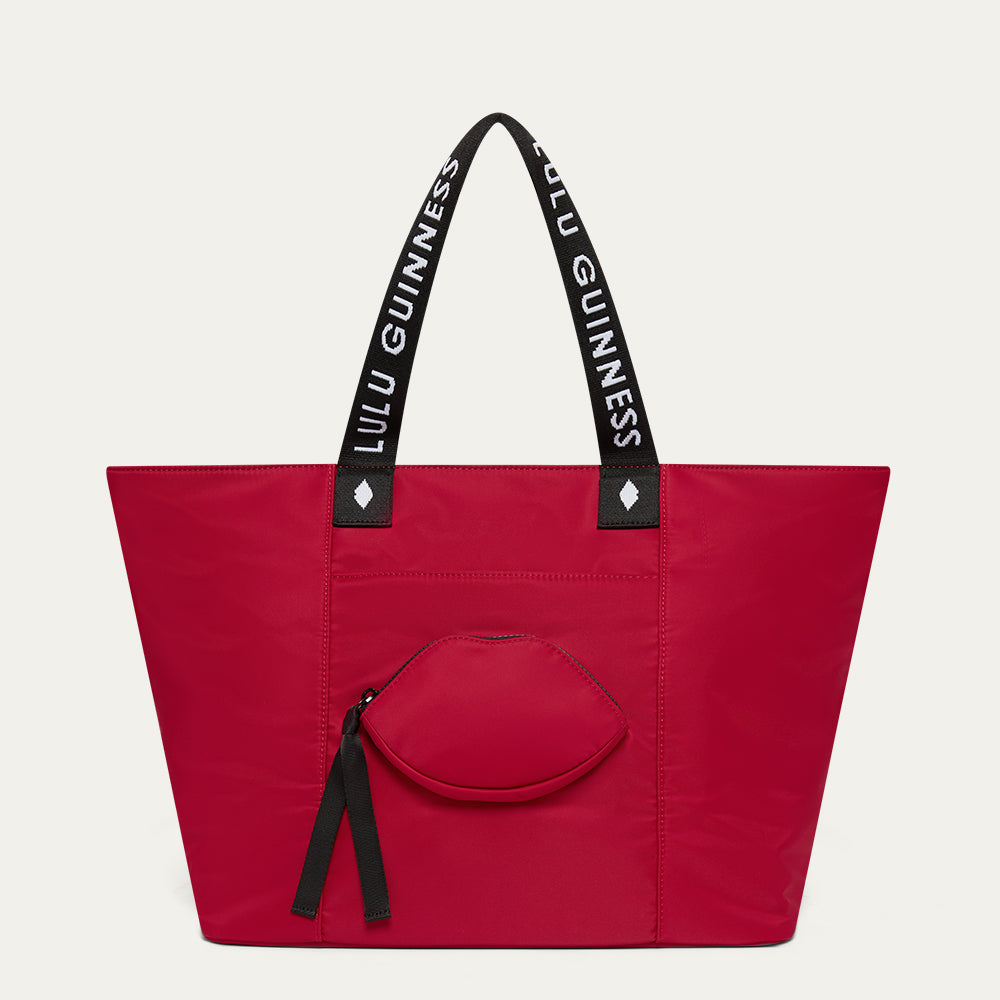 3607010413 macy tote nilon daur ulang lulu merah hitam 01 3f52e345 69db 4e76 9a34